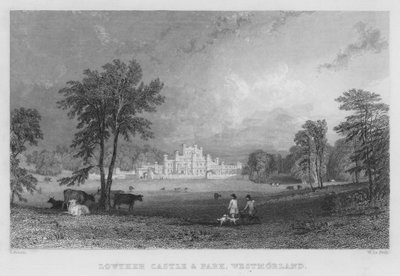Château et parc de Lowther, Westmorland - Thomas (after) Allom
