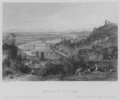 Lyon, depuis La Croix-Rousse - Thomas (after) Allom