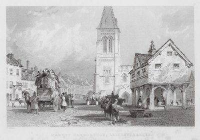 Market Harborough, Leicestershire (gravure) - Thomas (after) Allom