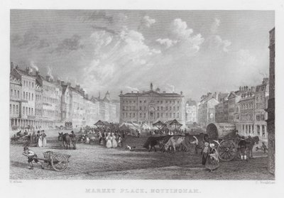 Place du Marché, Nottingham - Thomas (after) Allom