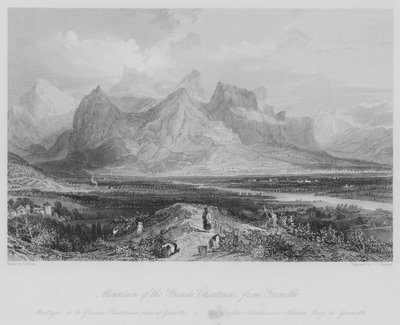 Montagne de la Grande Chartreuse, depuis Grenoble (gravure) - Thomas (after) Allom
