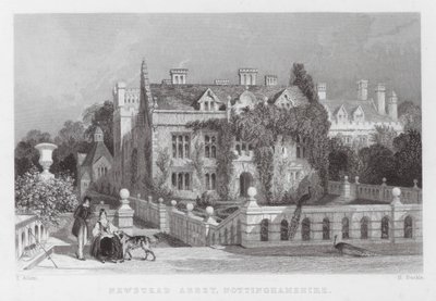 Abbaye de Newstead, Nottinghamshire (gravure) - Thomas (after) Allom