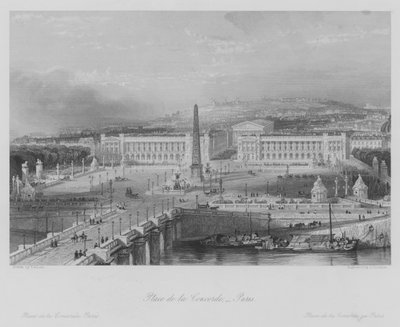 Place de la Concorde, Paris (gravure) - Thomas (after) Allom