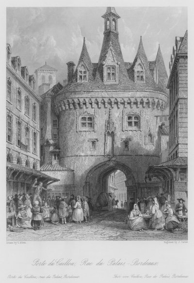 Porte du Caillou, Rue du Palais, Bordeaux - Thomas (after) Allom
