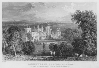 Château de Ravensworth, Durham, la résidence de Thomas-Henry Liddell, Baron Ravensworth - Thomas (after) Allom