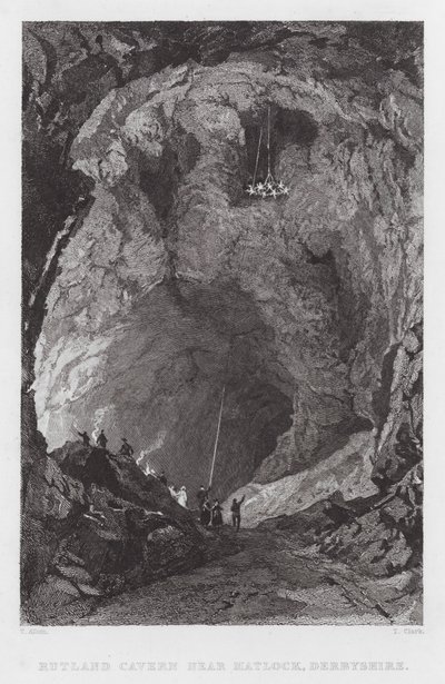 Grotte de Rutland, près de Matlock, Derbyshire - Thomas (after) Allom