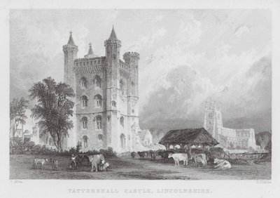 Château de Tattershall, Lincolnshire (gravure) - Thomas (after) Allom
