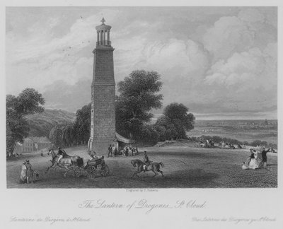 La Lanterne de Diogène, Saint-Cloud (gravure) - Thomas (after) Allom