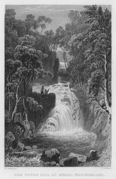 La Chute Supérieure à Rydal, Westmorland - Thomas (after) Allom