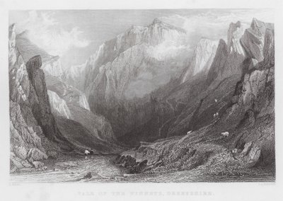 Vallée des Winnets, Derbyshire (gravure) - Thomas (after) Allom