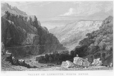 Vallée de Linmouth, North Devon (gravure) - Thomas (after) Allom
