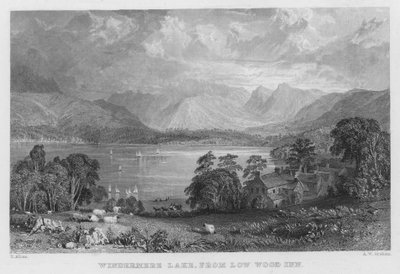 Lac Windermere, de Low Wood Inn - Thomas (after) Allom