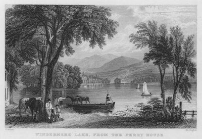Lac Windermere, de la Maison du Ferry - Thomas (after) Allom