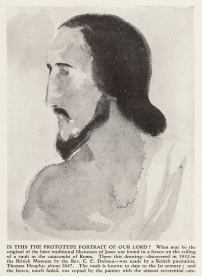Portrait de Jésus-Christ des catacombes de Rome - Thomas (after) Heaphy