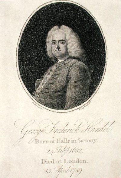 George Frederick Handel (1685-1759) gravé par W. Chapman - Thomas (after) Hudson