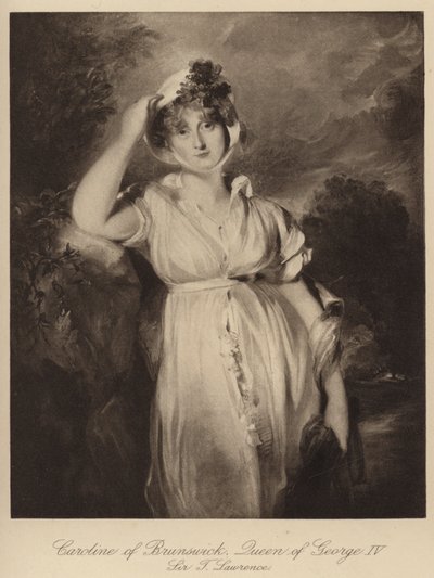 Caroline de Brunswick, reine du roi George IV (gravure) - Thomas (after) Lawrence