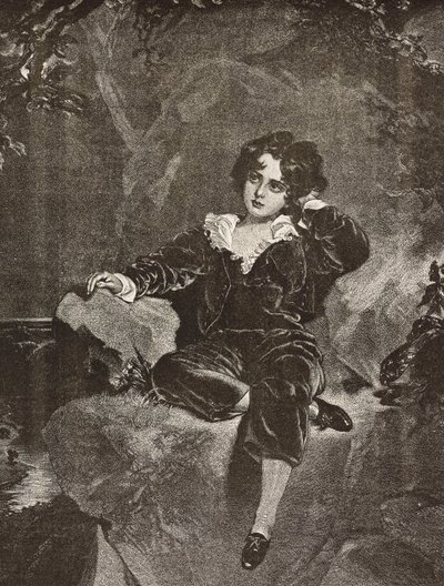 Portrait de Maître Lambton enfant, Charles William Lambton, le Garçon Rouge, gravure d