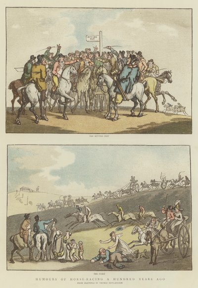 Les humeurs des courses de chevaux il y a cent ans - Thomas (after) Rowlandson