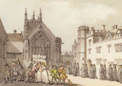 Collège et chapelle de Merton, depuis le premier quadrilatère - Thomas (after) Rowlandson