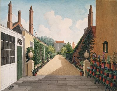 Place Saint-James, Bristol : Vue du jardin, vers 1805-06 - Thomas (attr. to) Pole
