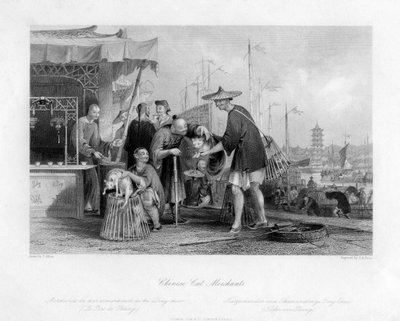 Marchands de chats chinois, XIXe siècle - Thomas Abel Prior