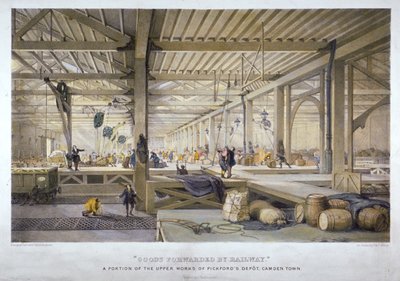Marchandises expédiées par chemin de fer, 19e siècle - Thomas Allom