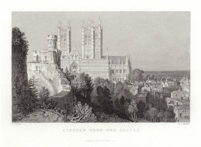 Lincoln depuis le château - Thomas Allom