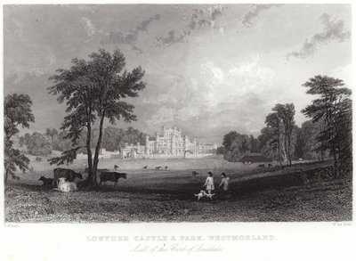 Château et parc de Lowther en Westmorland - Thomas Allom