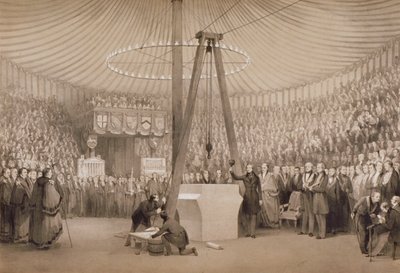 Le prince Albert posant la première pierre de la nouvelle Bourse royale, Londres, 17 janvier 1842 - Thomas Allom