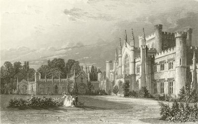Vue sud du château de Lowther - Thomas Allom