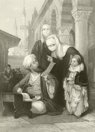Le scribe turc - Thomas Allom