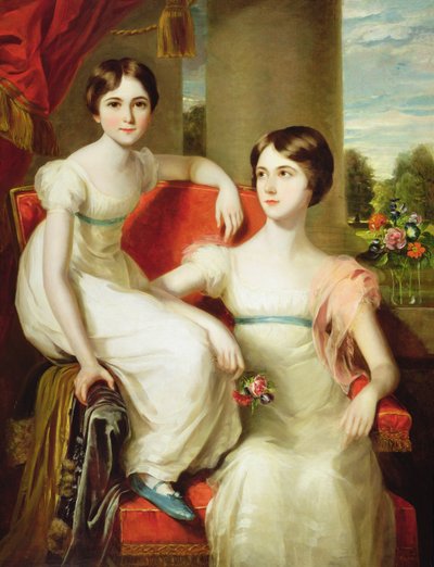 Portrait de Lady Caroline Augusta (d.1898) et Lady Henrietta (d.1860) Pelham-Clinton - Thomas Barber