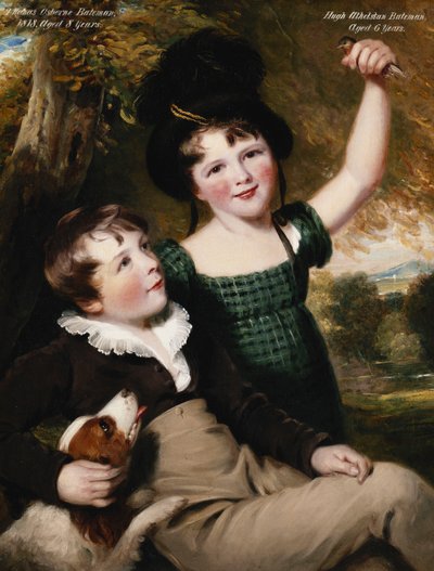 Portrait de Thomas Osborne Bateman, 8 ans, avec son frère, Hugh Athelstan, 6 ans, 1818 - Thomas Barber