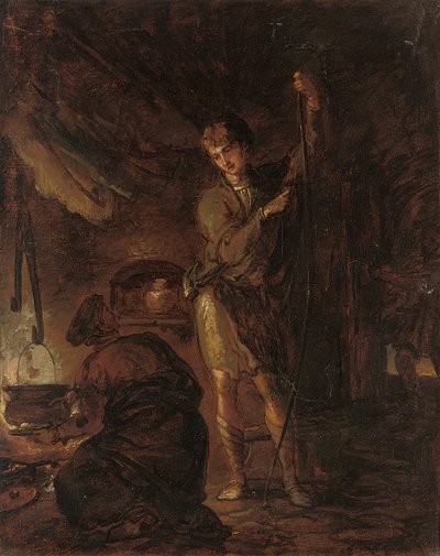 Scènes de "The Task" de William Cowper, un garçon tendant un arc, 1785 - Thomas Barker of Bath