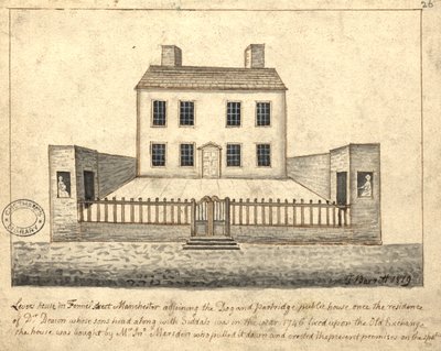 Maison Levers, Manchester, 1819 (plume et encre et lavis sur papier) - Thomas Barritt