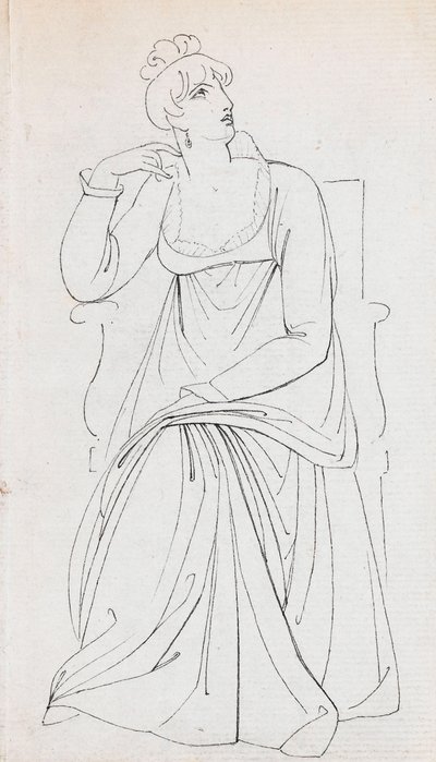 Une femme assise, peut-être Charlotte Nelson - Thomas Baxter