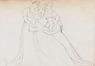 Les nièces de Nelson - Miss Bolton et Charlotte Nelson, plus tard Lady Hood - Thomas Baxter