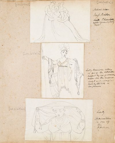 Les nièces de Nelson - Miss Bolton et Charlotte Nelson, plus tard Lady Hood - Thomas Baxter