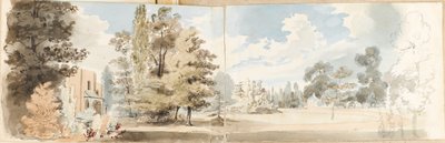 La maison et les jardins de Merton depuis le sud-est - Thomas Baxter