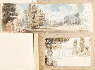 La maison et les jardins à Merton depuis le sud-est - Thomas Baxter