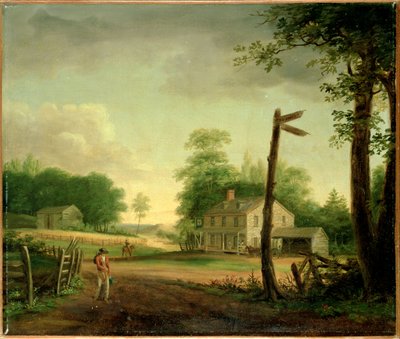 Auberge au bord de la route vers Philadelphie - Thomas Birch