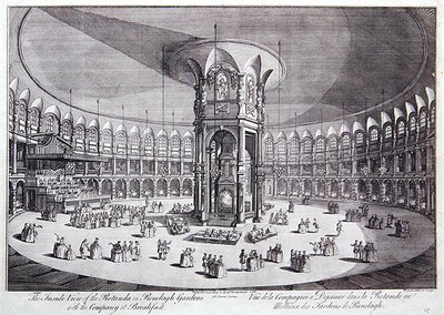Vue intérieure de la Rotonde dans les jardins de Ranelagh avec la compagnie au petit-déjeuner, de 