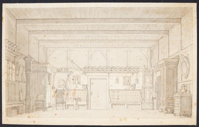 Une ferme. Esquisse de décoration pour "Le mariage de Peter" de Schulz et Thaarup - Thomas Bruun