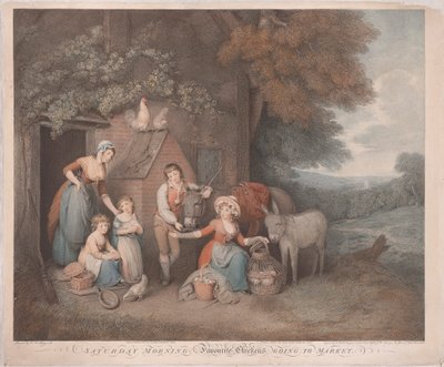 Samedi matin, poules préférées allant au marché - Thomas Burke