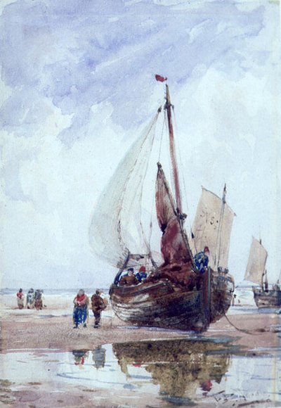 Un bateau de pêche échoué - Thomas Bush Hardy