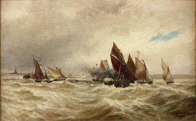 Remorquage de bateaux hors de Calais - Thomas Bush Hardy