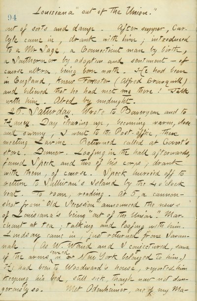 Journaux de Thomas Butler Gunn - Volume 15, page 104, 25 janvier 1861 - Thomas Butler Gunn