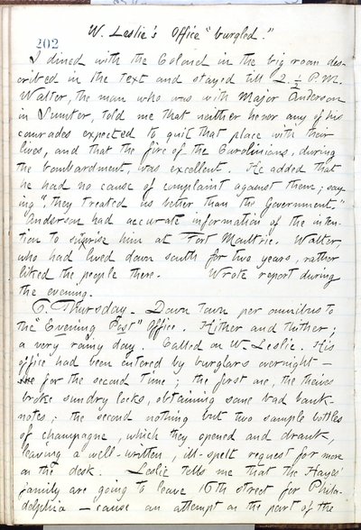 Journaux de Thomas Butler Gunn - Volume 16, page 224, 5 juin 1861 - Thomas Butler Gunn