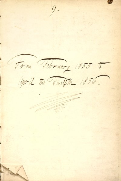 Journaux de Thomas Butler Gunn - Volume 7, page 5, 1855-1856 - Thomas Butler Gunn