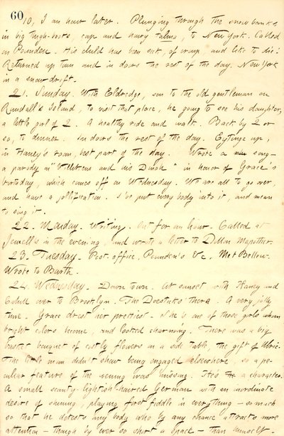Journaux de Thomas Butler Gunn - Volume 9, page 71, 20-24 février 1858 - Thomas Butler Gunn